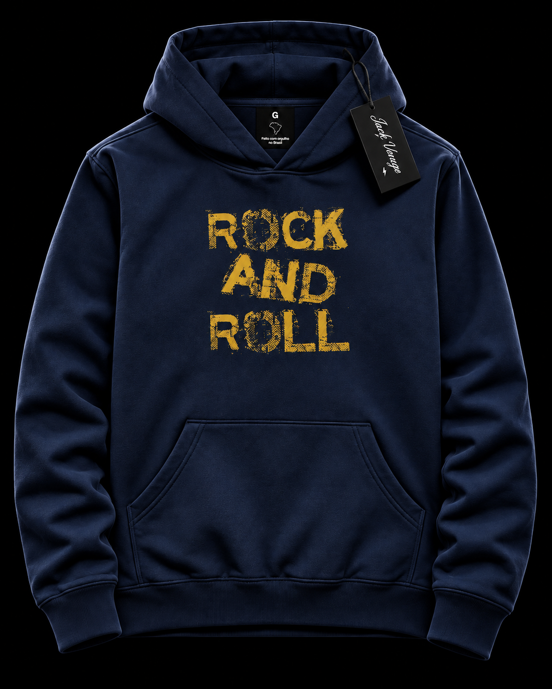 Moletom capuz rock and roll try