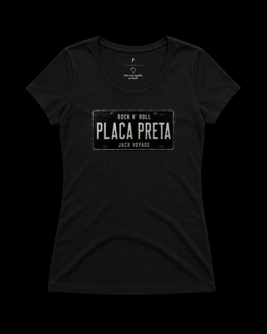 Baby look placa preta