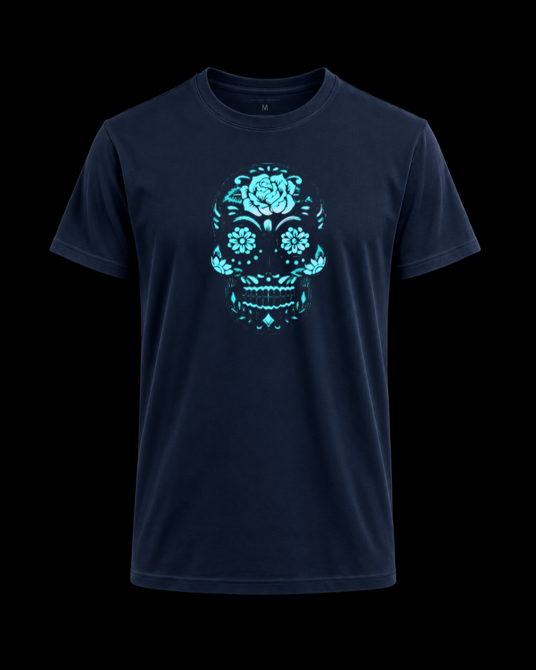 Camiseta mexican skull blue