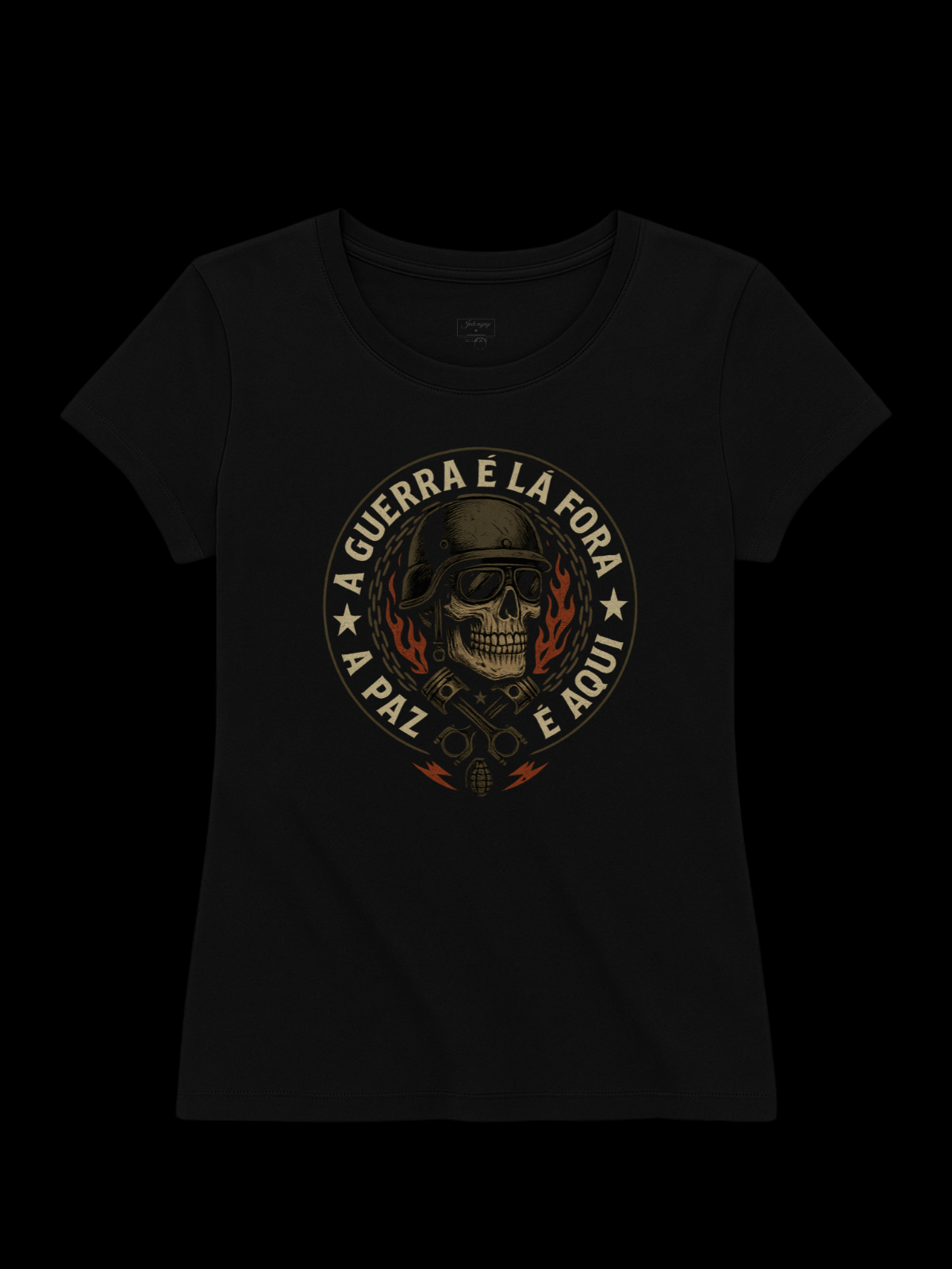 Camiseta "a guerra é la fora a paz é aqui" jackmotor©