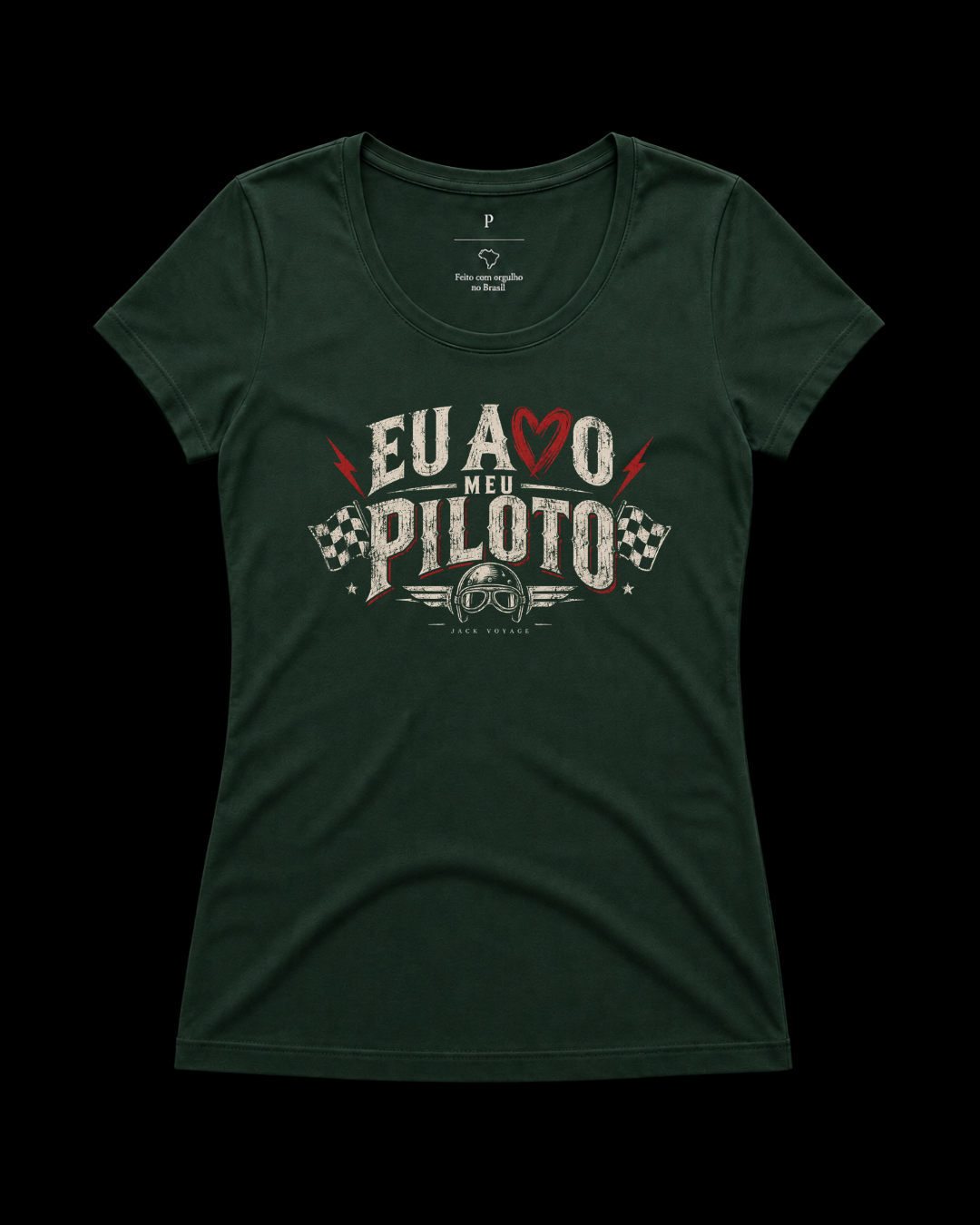 Baby look eu amo meu piloto