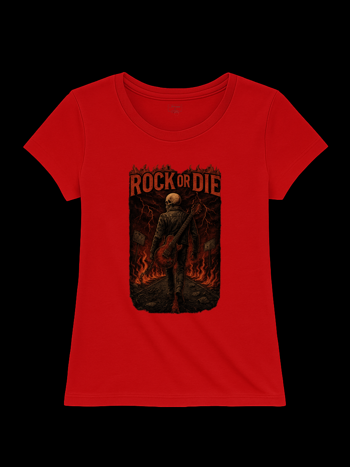 Camiseta "rock or die black" jackreference©