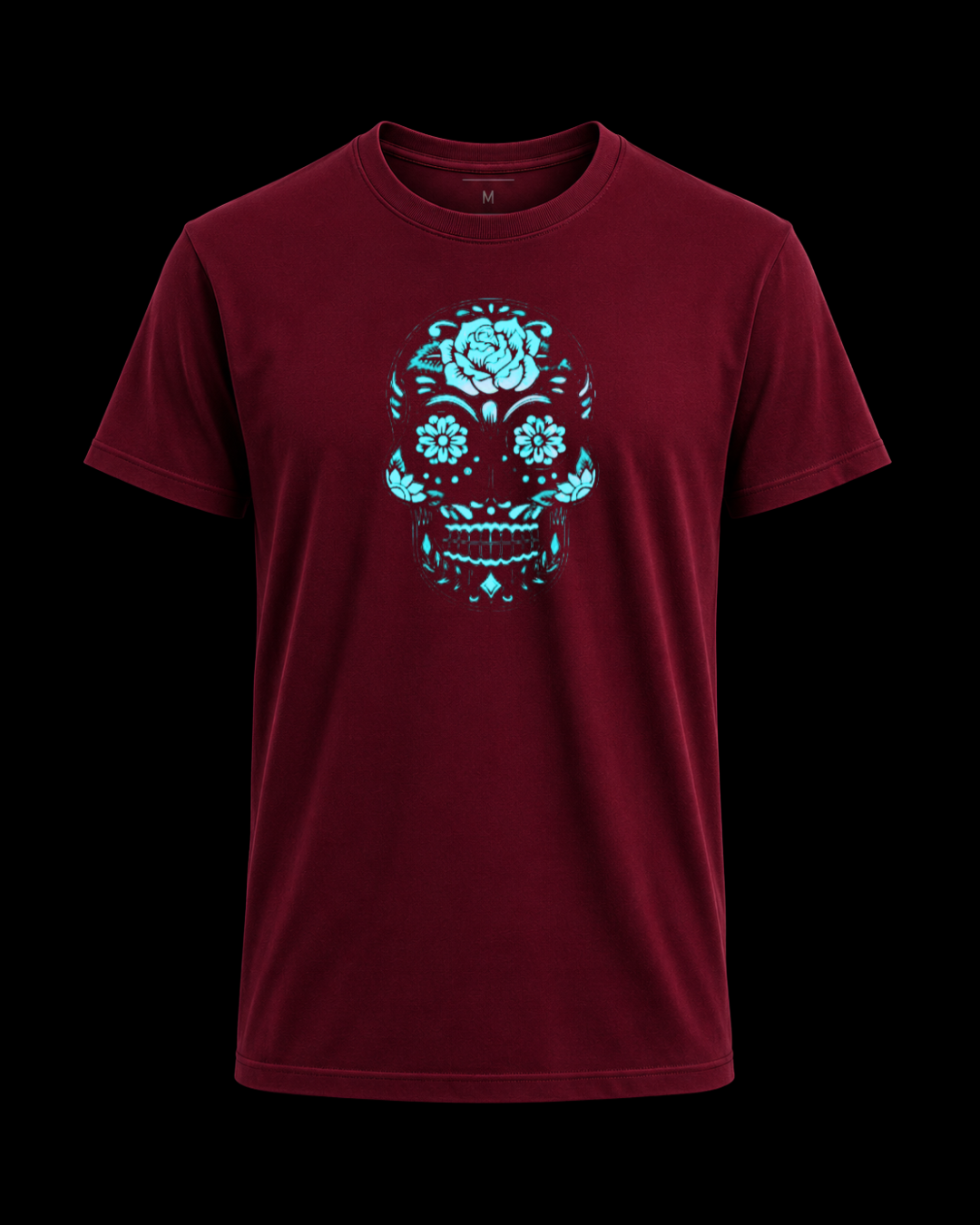Camiseta mexican skull blue