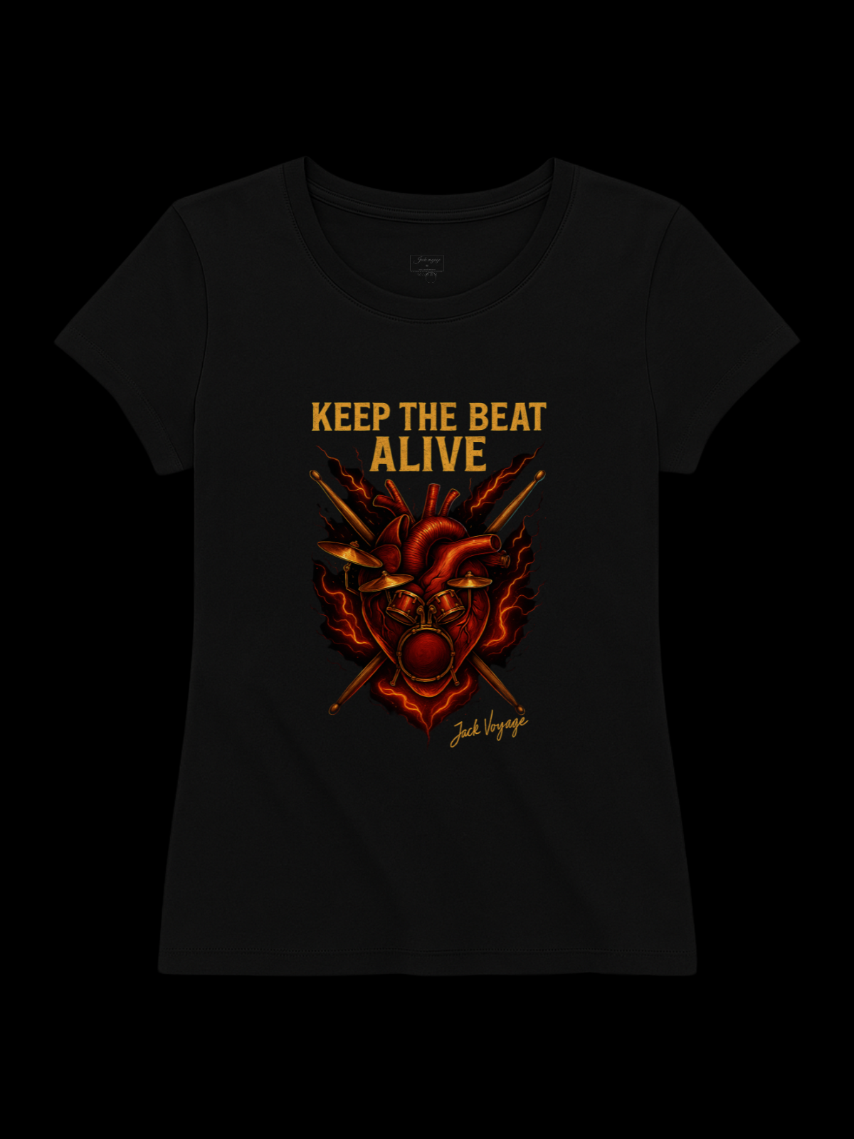 Camiseta "mantenha a batida viva" jackmusic©