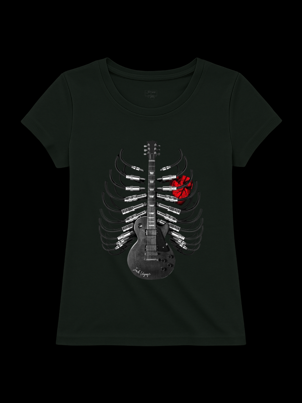 Camiseta "skull heart dark" jackmusic©