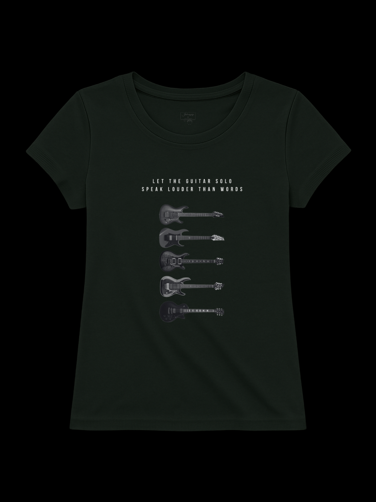 Camiseta "Deixe o solo de guitarra falar mais alto que palavras" jackmusic©