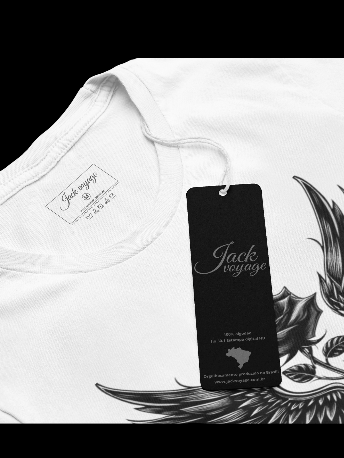 Camiseta "rosa alada fly 2" jackvoyage®