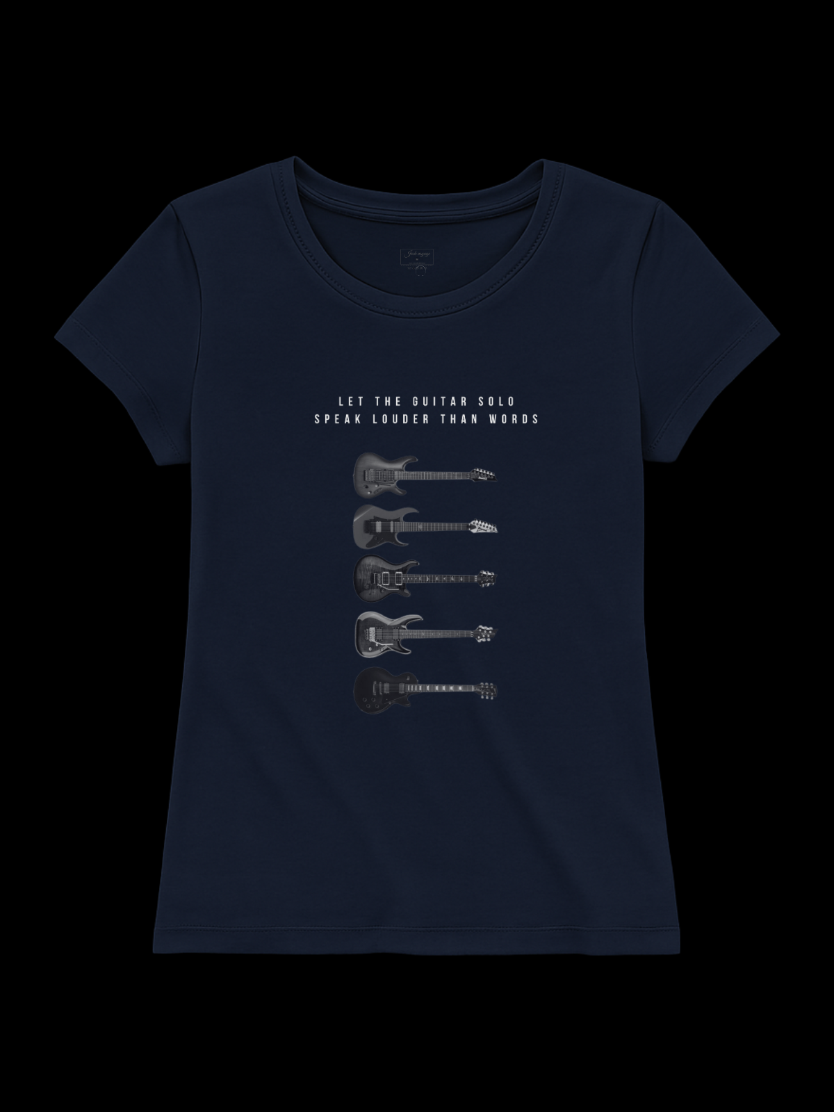 Camiseta "Deixe o solo de guitarra falar mais alto que palavras" jackmusic©