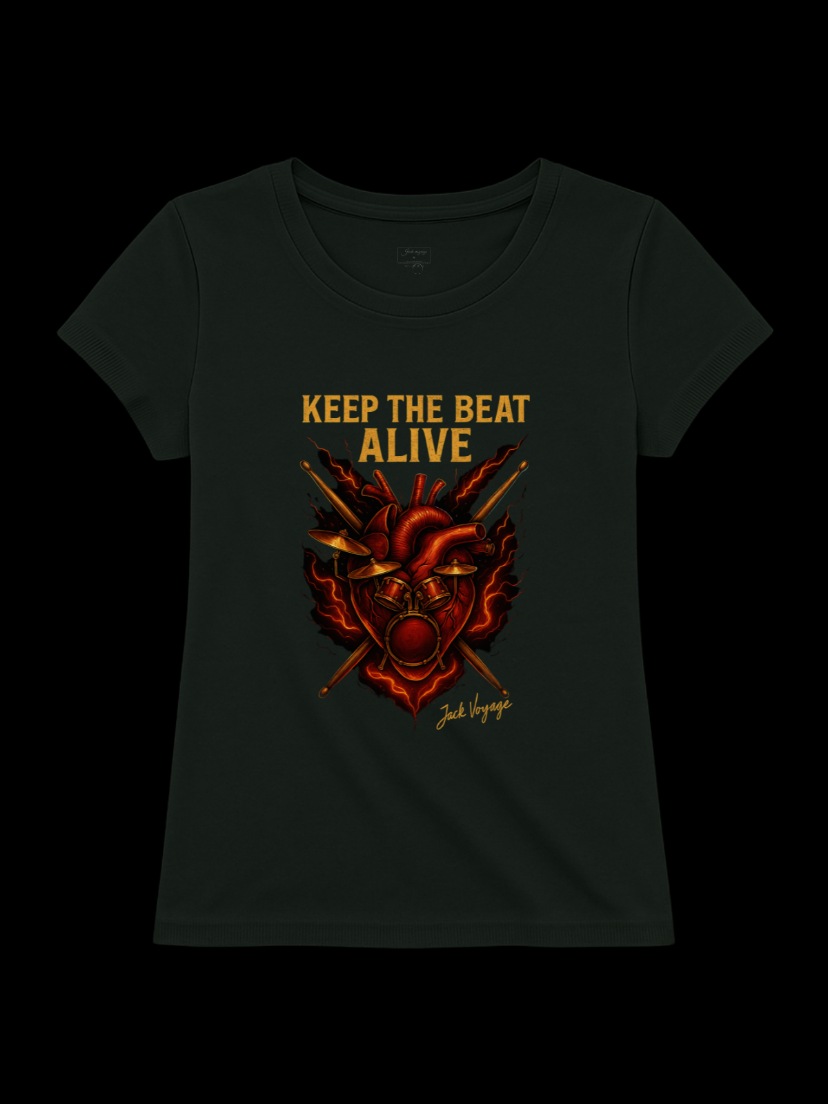 Camiseta "mantenha a batida viva" jackmusic©