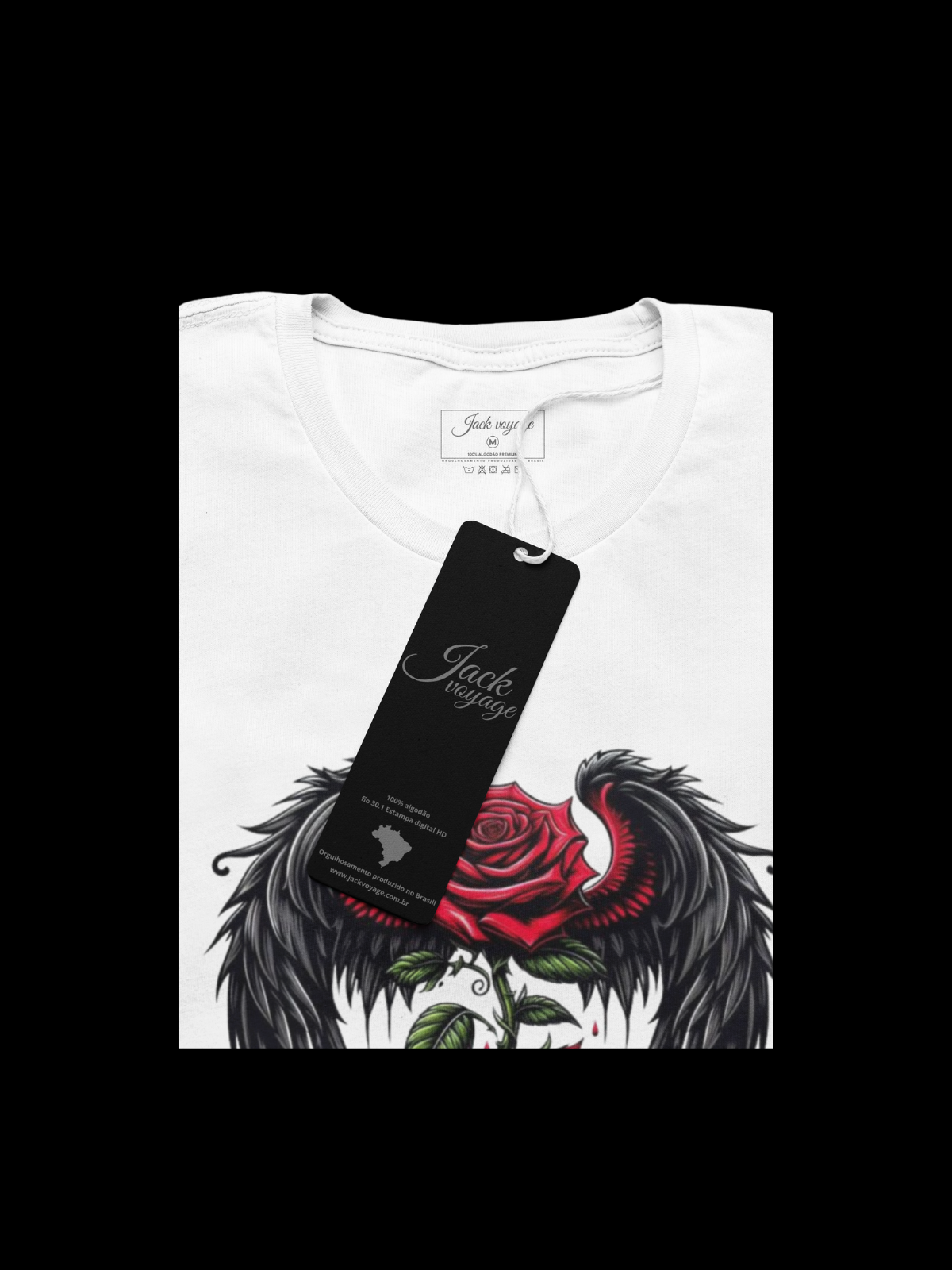 Camiseta "rosa alada red" jackvoyage®