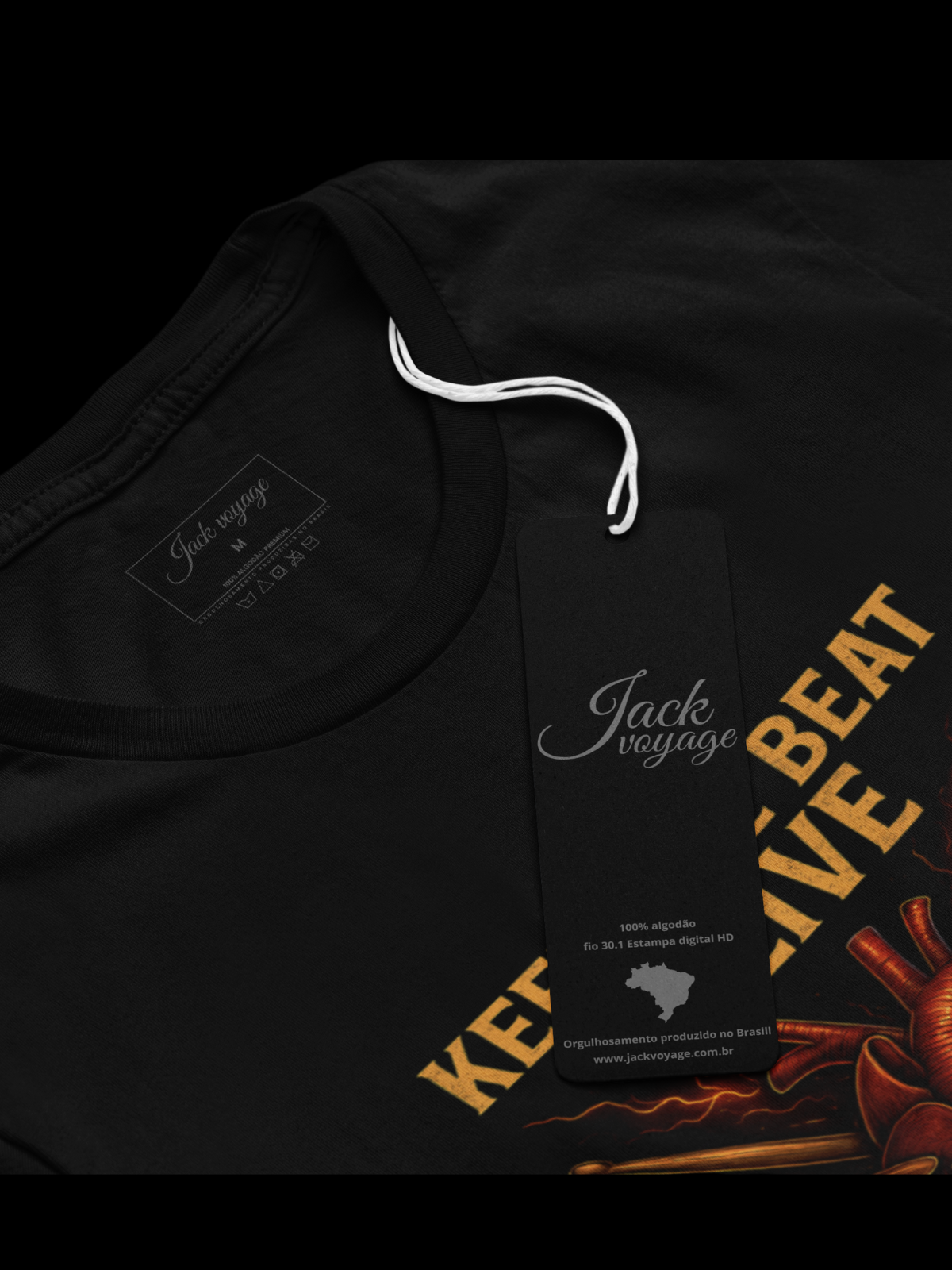 Camiseta "mantenha a batida viva" jackmusic©
