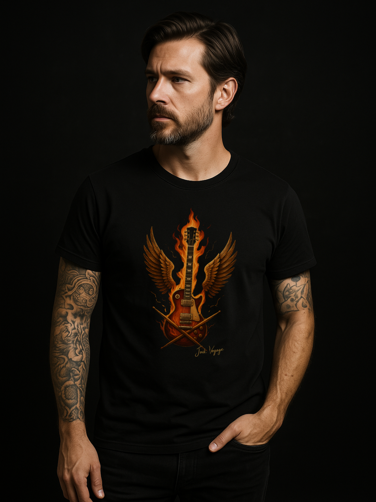 Camiseta "guitar fire" jackmusic©