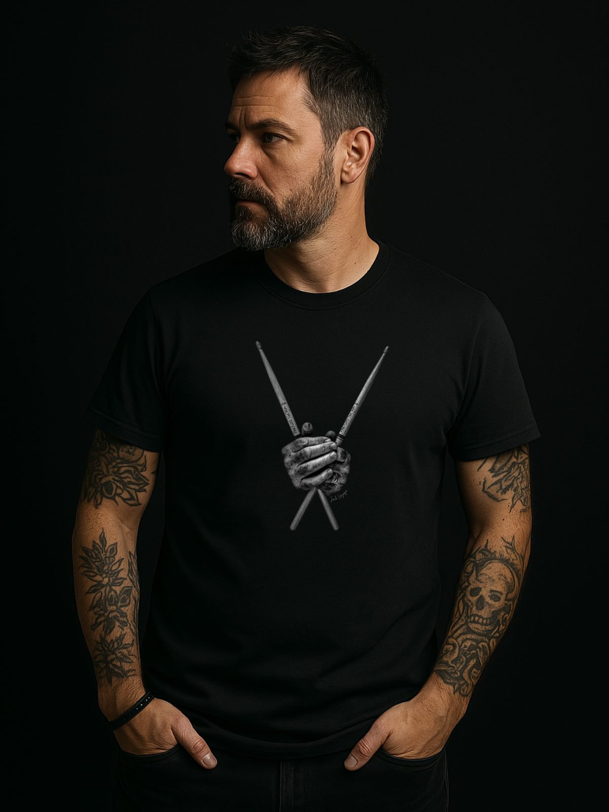Camiseta "baqueta jack" jackmusic©