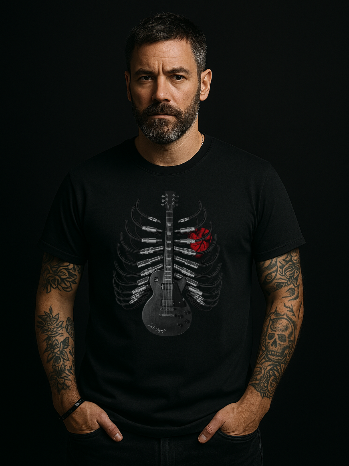 Camiseta "skull heart dark" jackmusic©