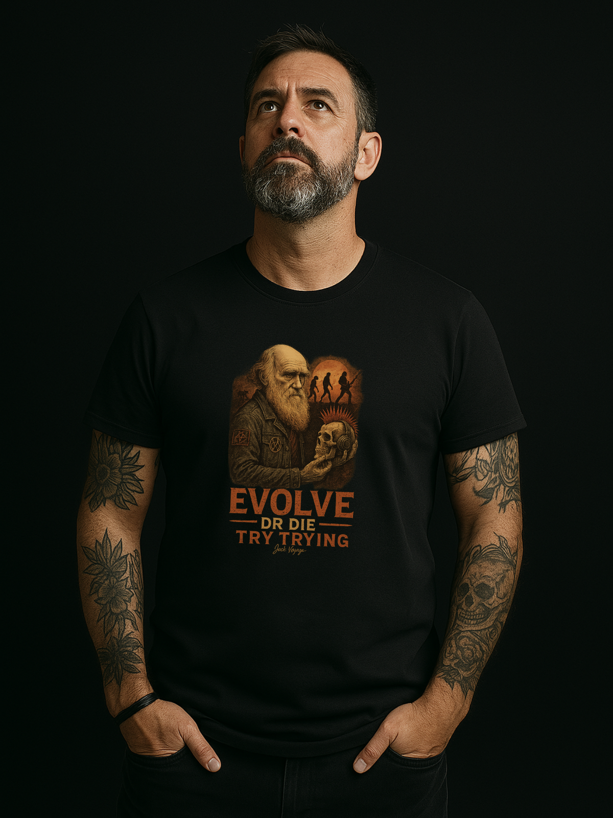 Camiseta "evolve dr die" jackvoyage®