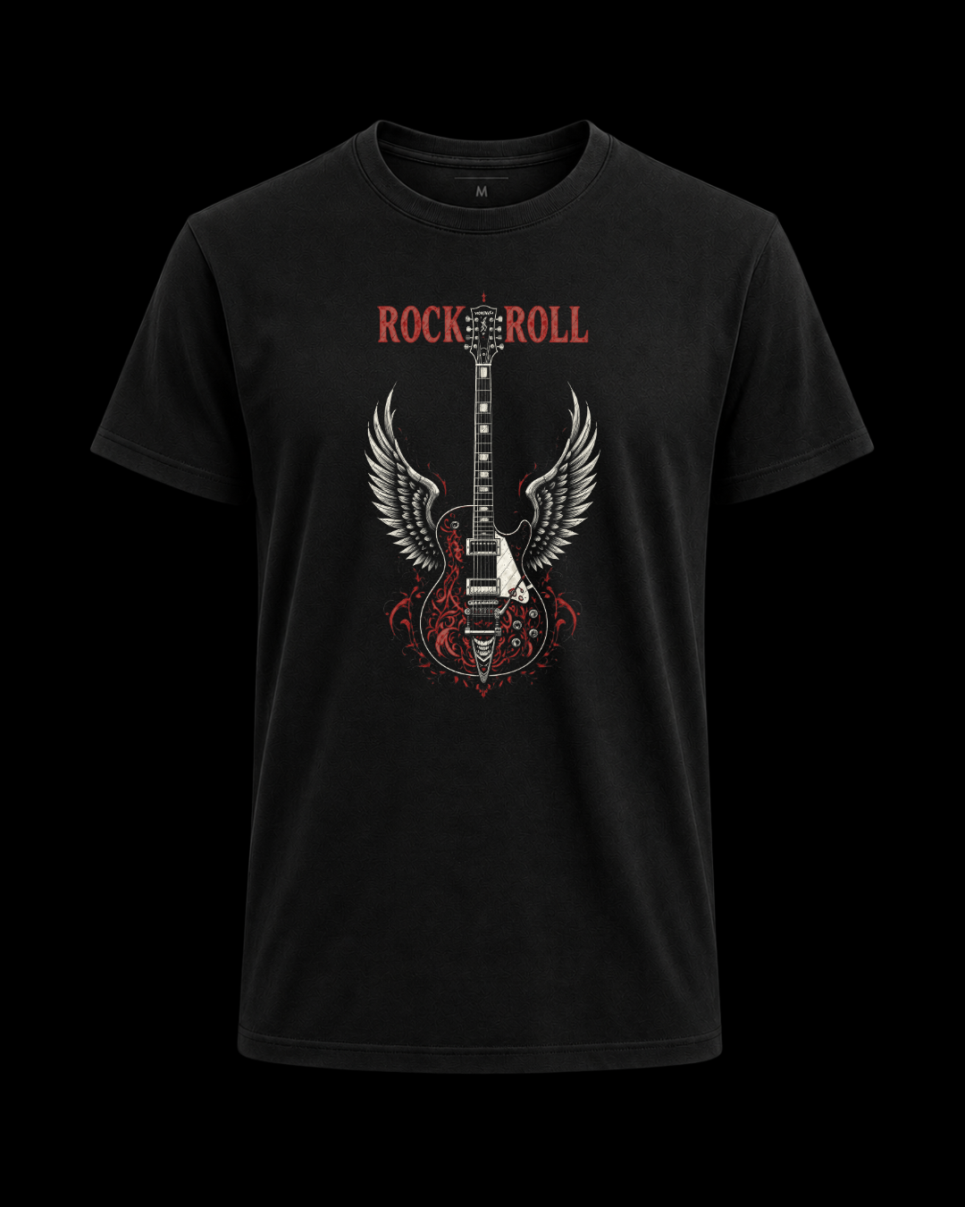 Camiseta Rock n Roll guitar red