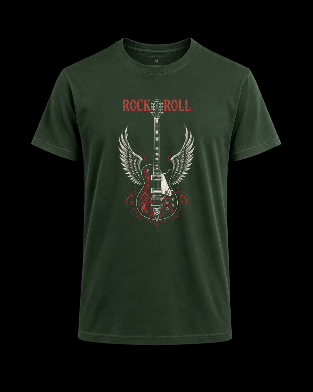 Camiseta Rock n Roll guitar red