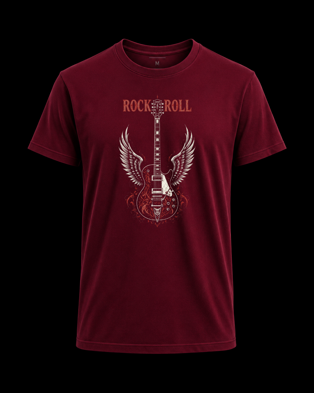 Camiseta Rock n Roll guitar red