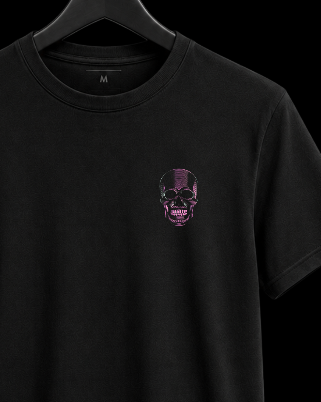 Camiseta minimal skull purpple