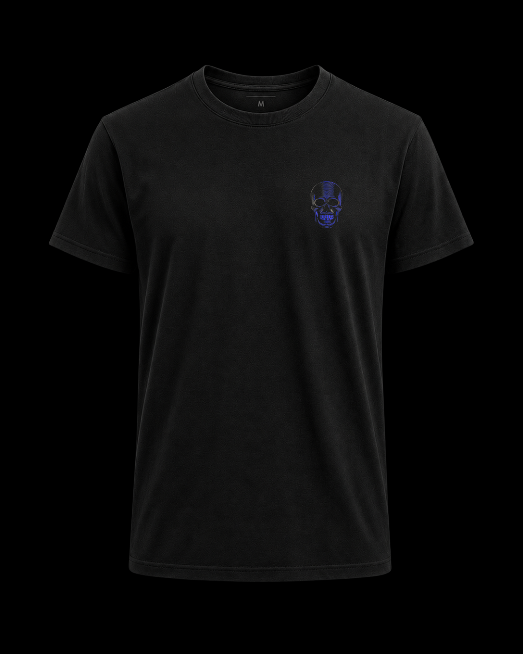 Camiseta minimal skull blue
