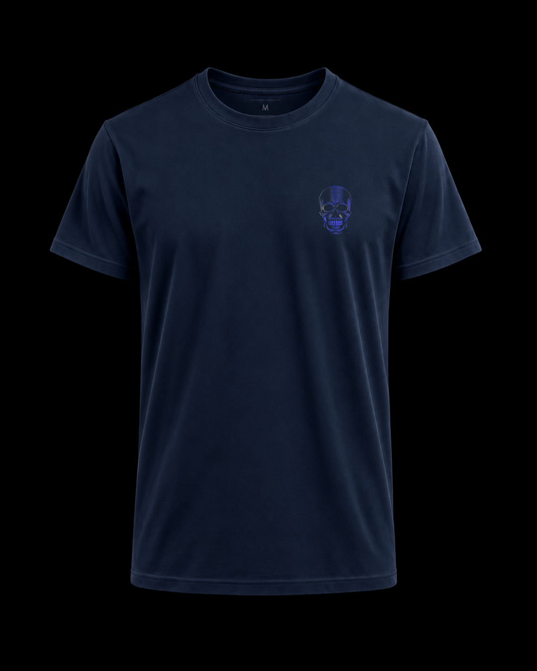 Camiseta minimal skull blue