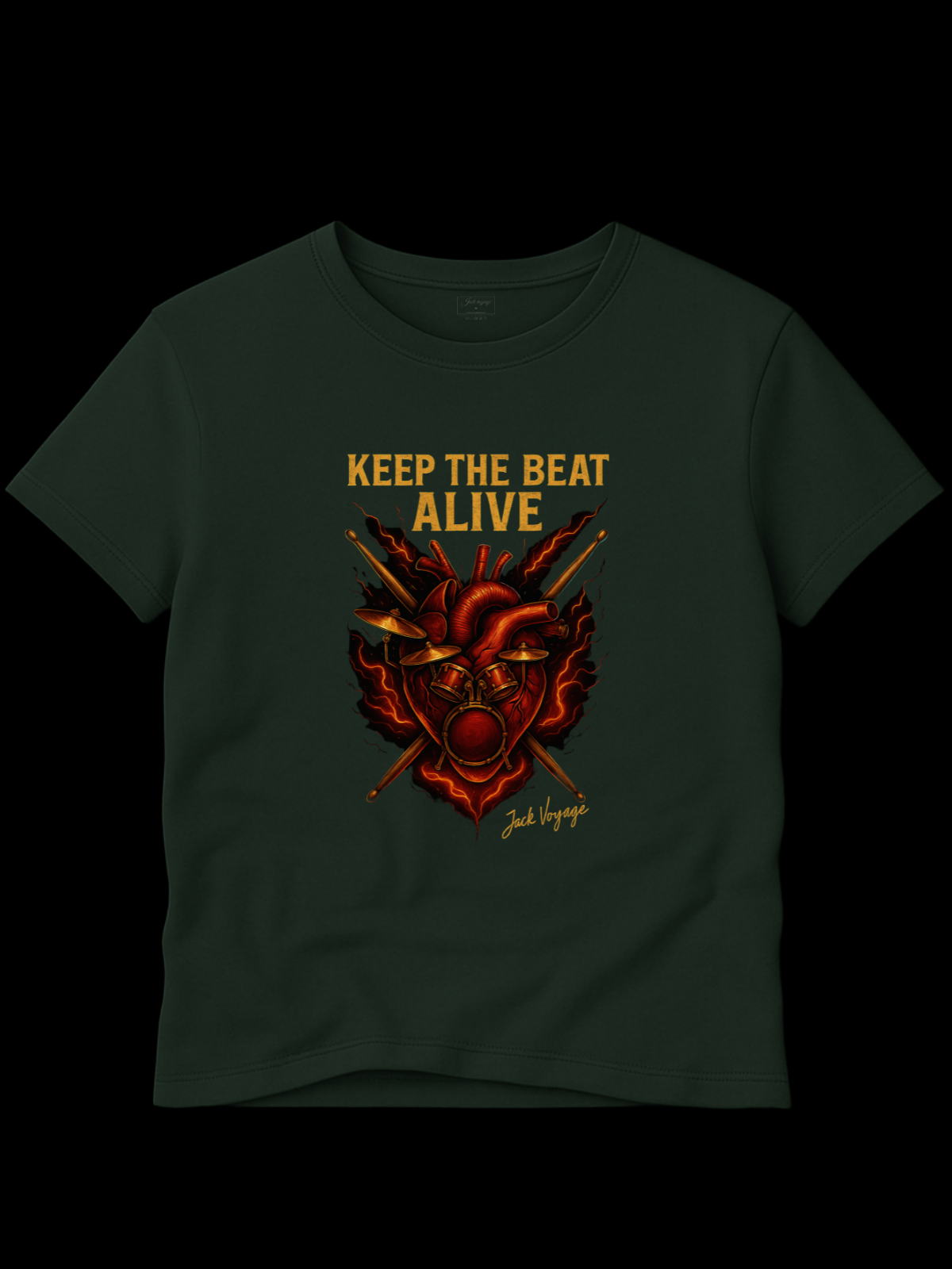 Camiseta "mantenha a batida viva" jackmusic©