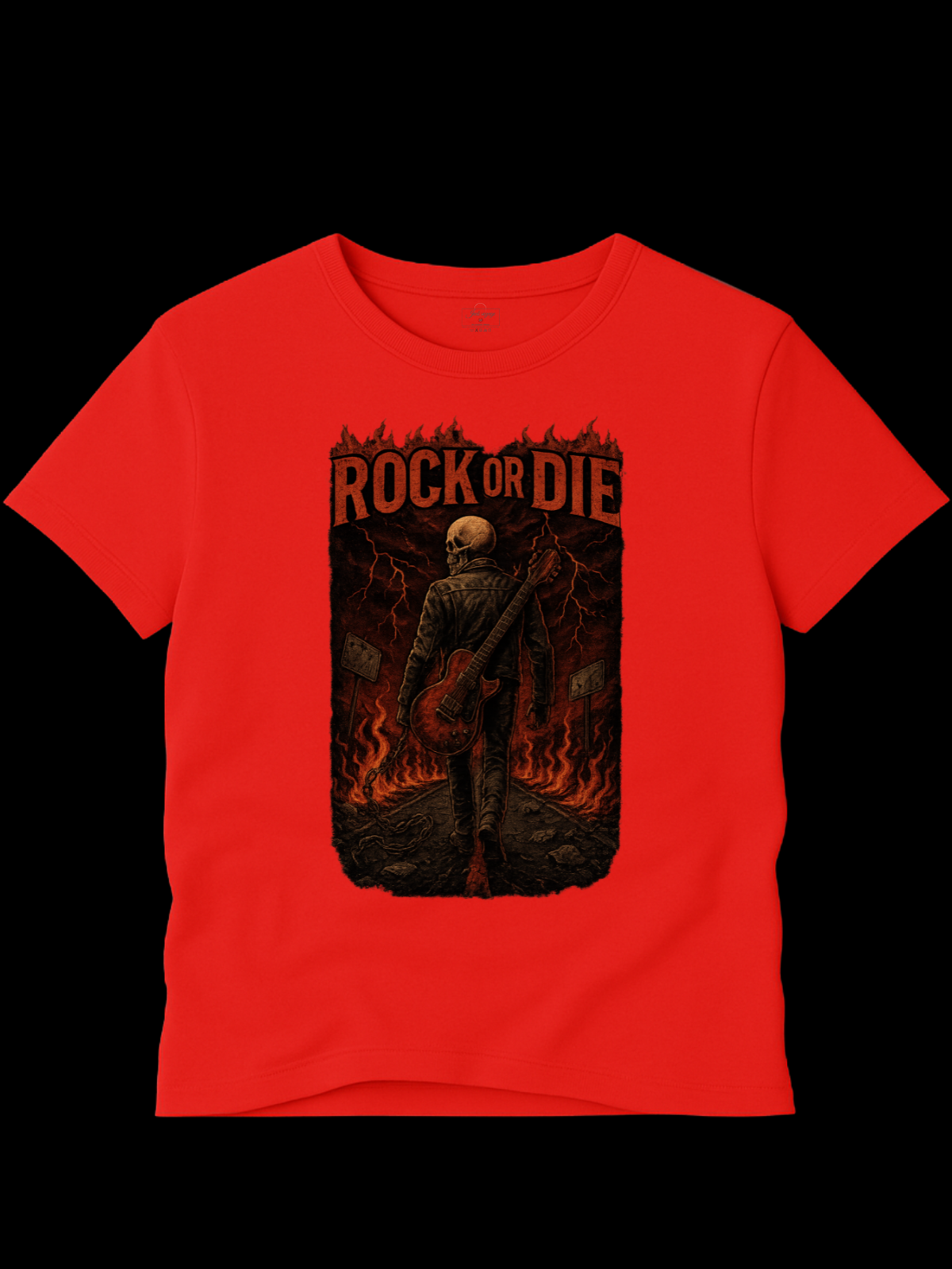 Camiseta "rock or die black" jackreference©