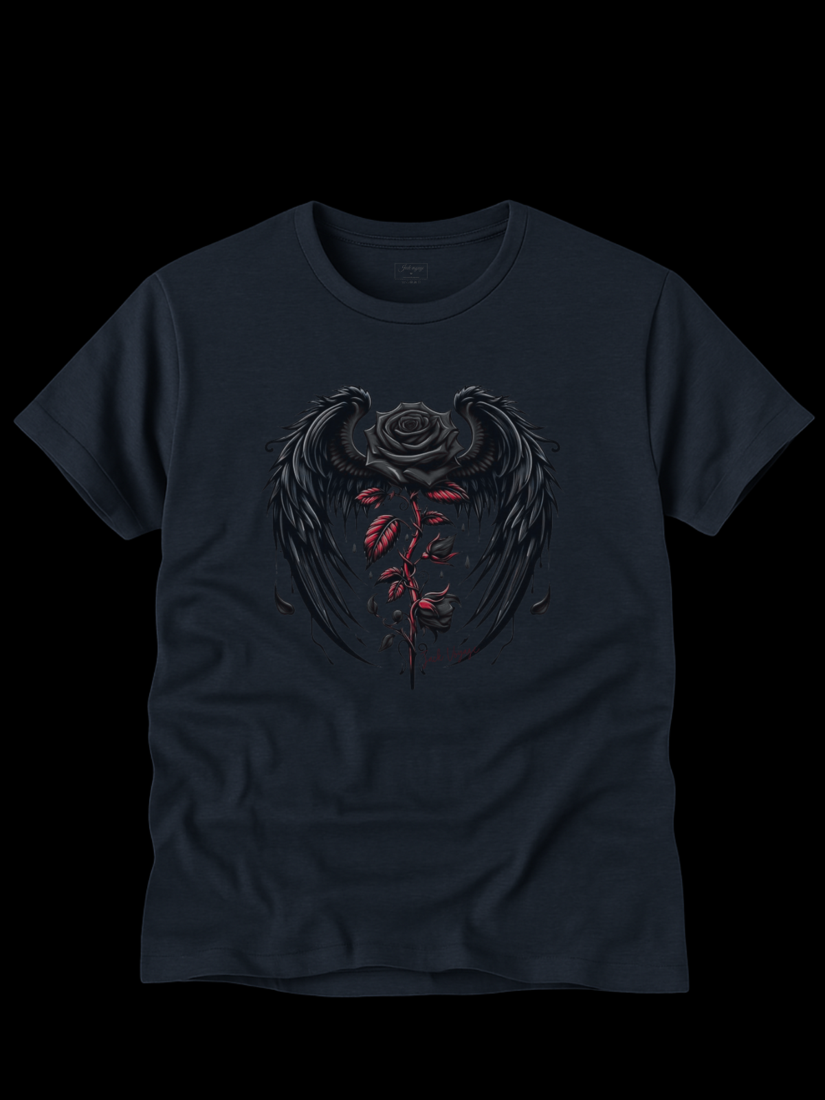 Camiseta "Rosa alada Black" jackvoyage®