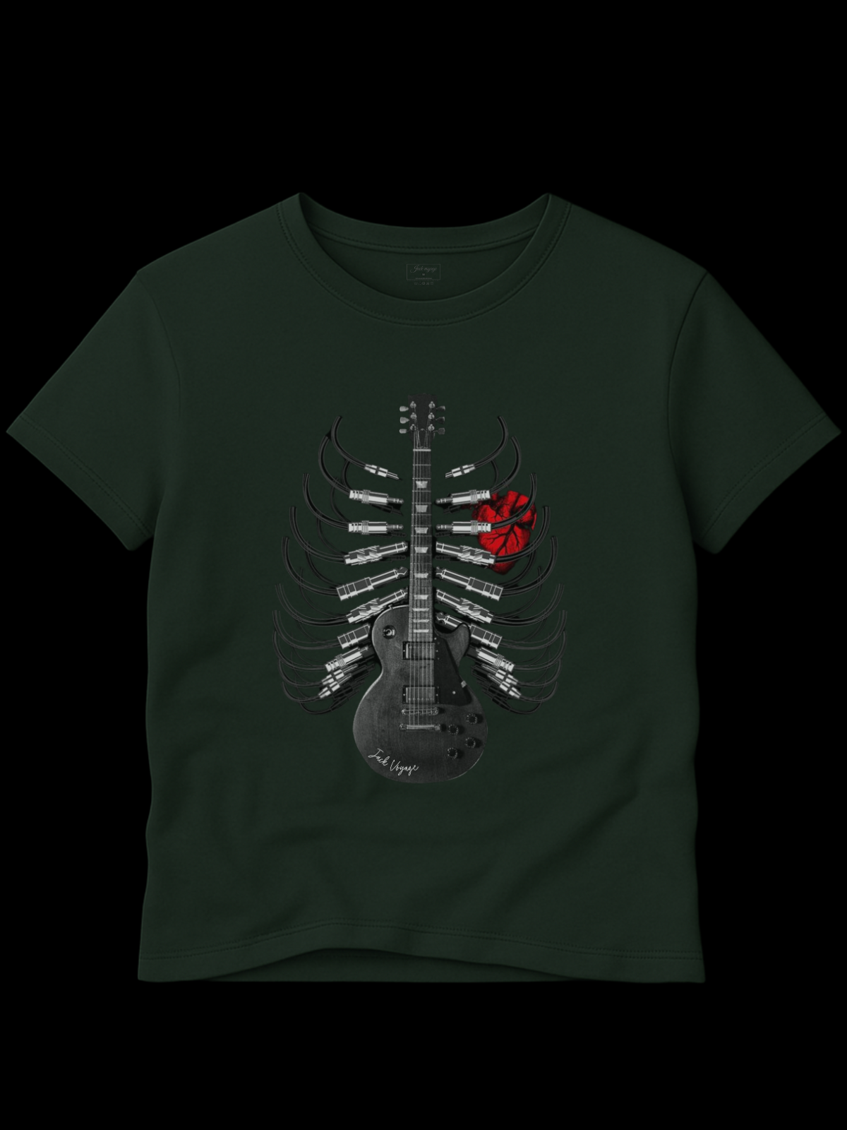 Camiseta "skull heart dark" jackmusic©