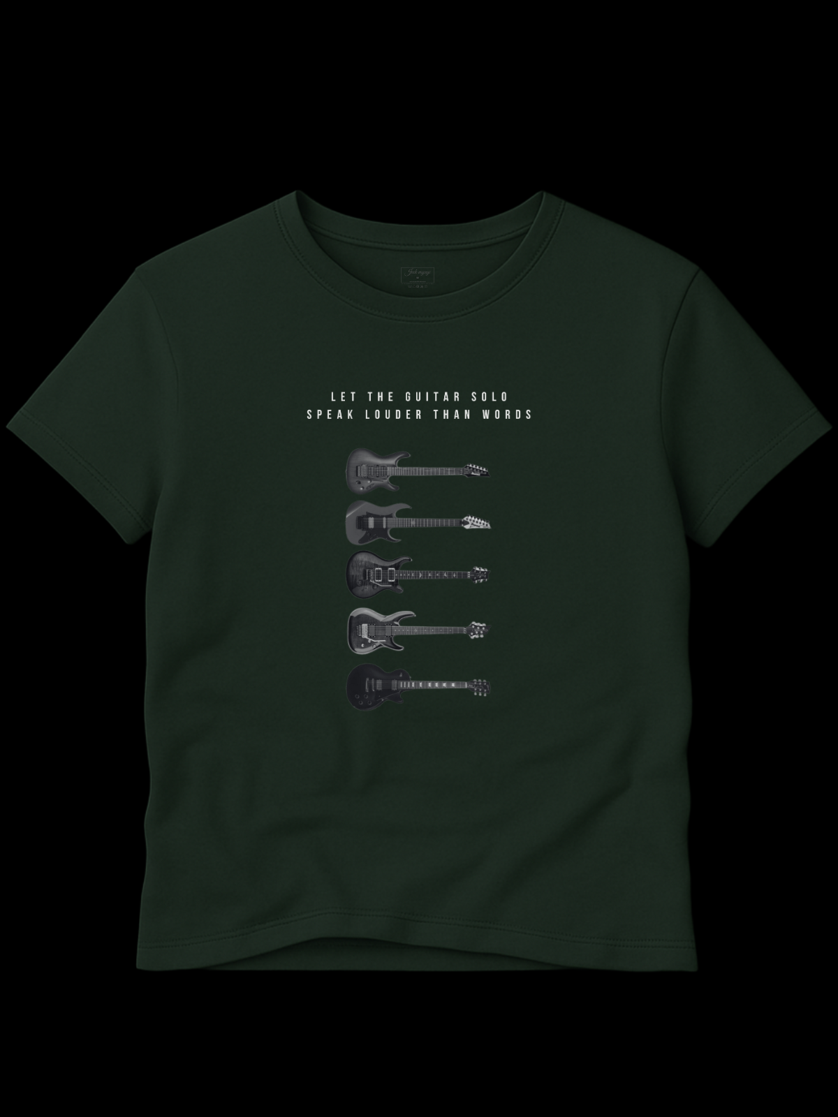 Camiseta "Deixe o solo de guitarra falar mais alto que palavras" jackmusic©