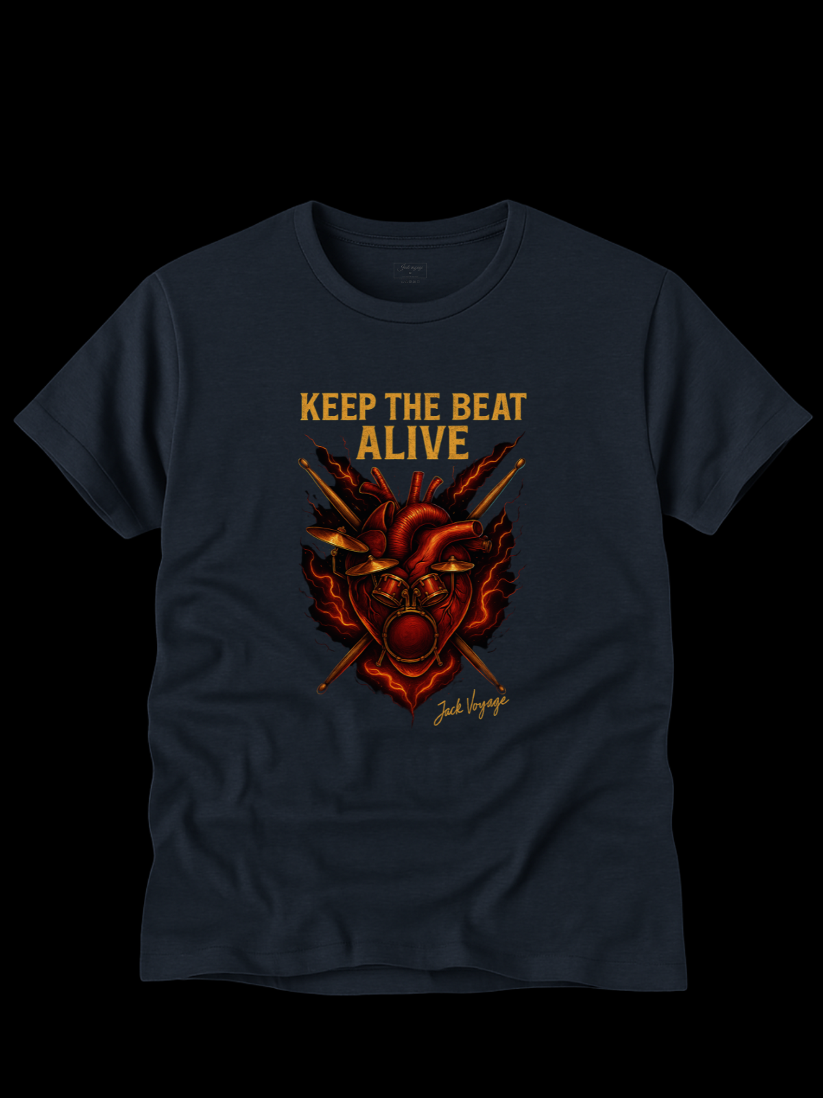 Camiseta "mantenha a batida viva" jackmusic©