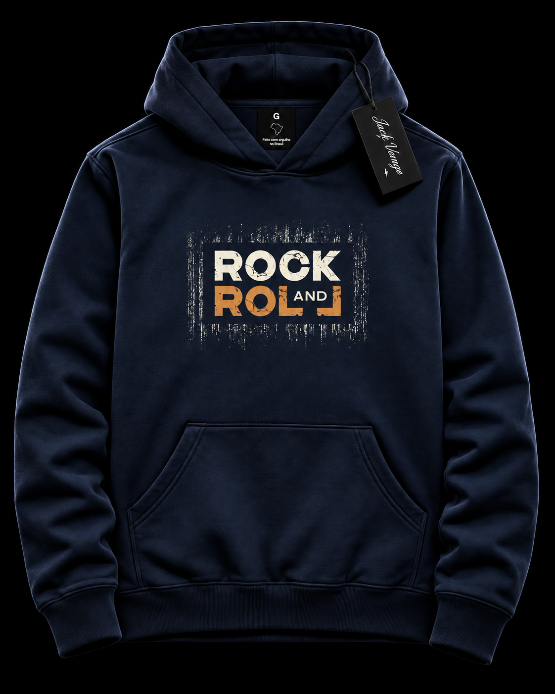 Moletom capuz Rock and Roll