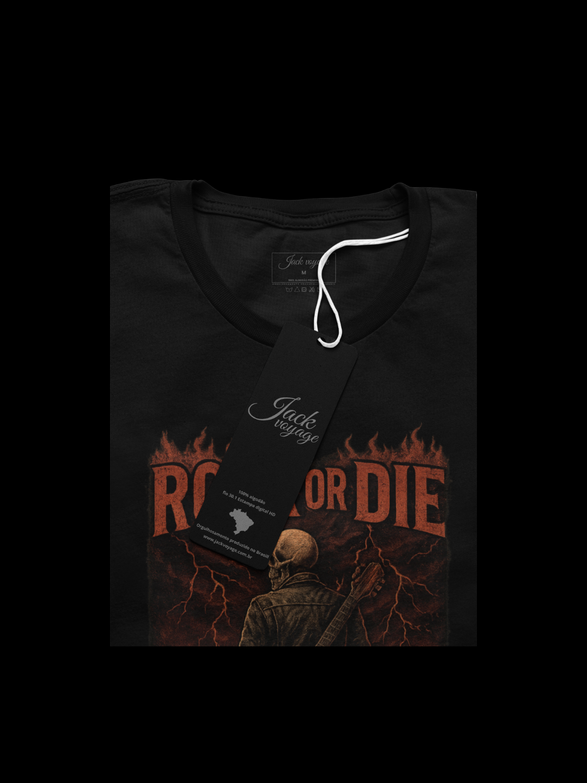 Camiseta "rock or die black"  jackreference©