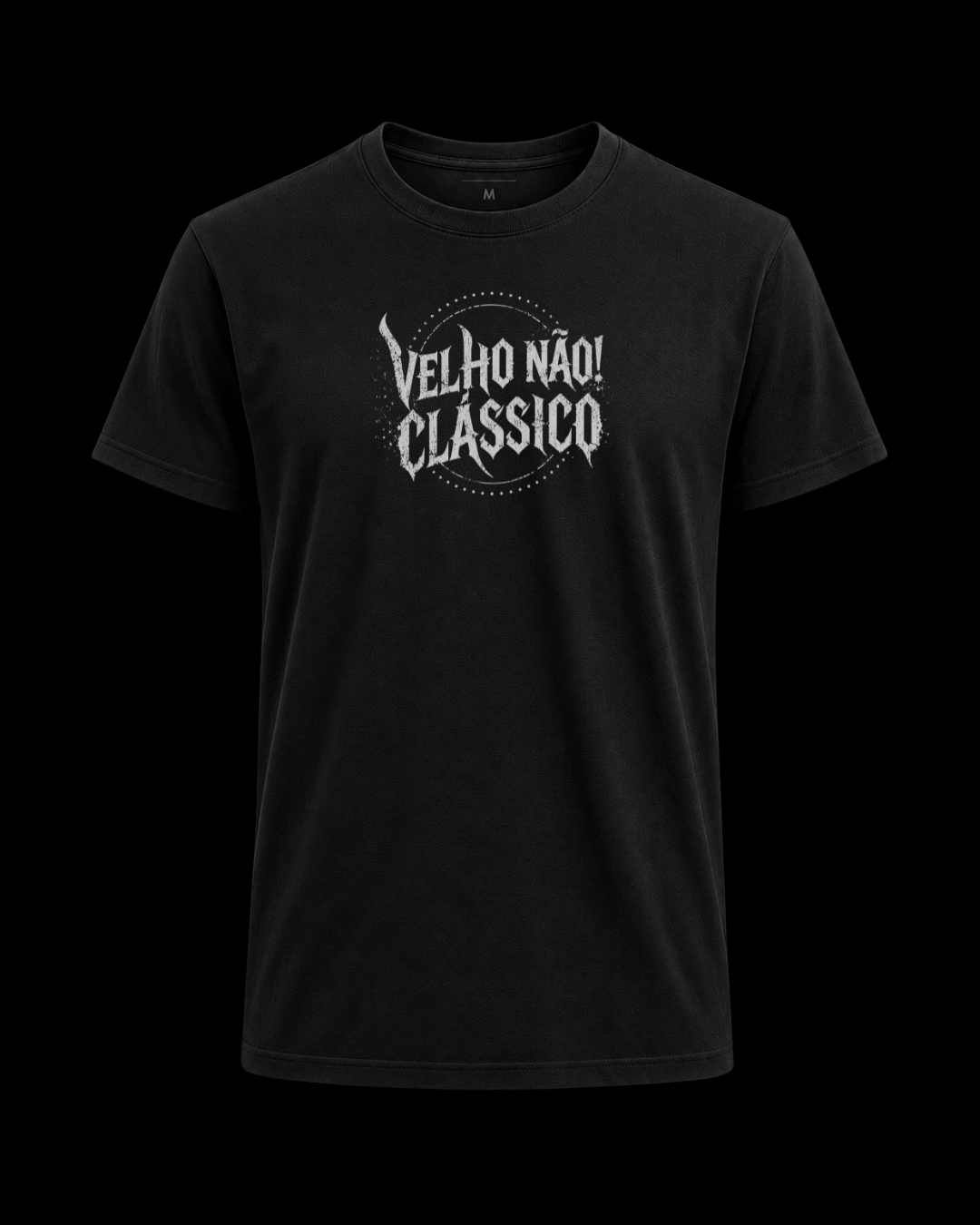 Camiseta Velho não! Clássico silver