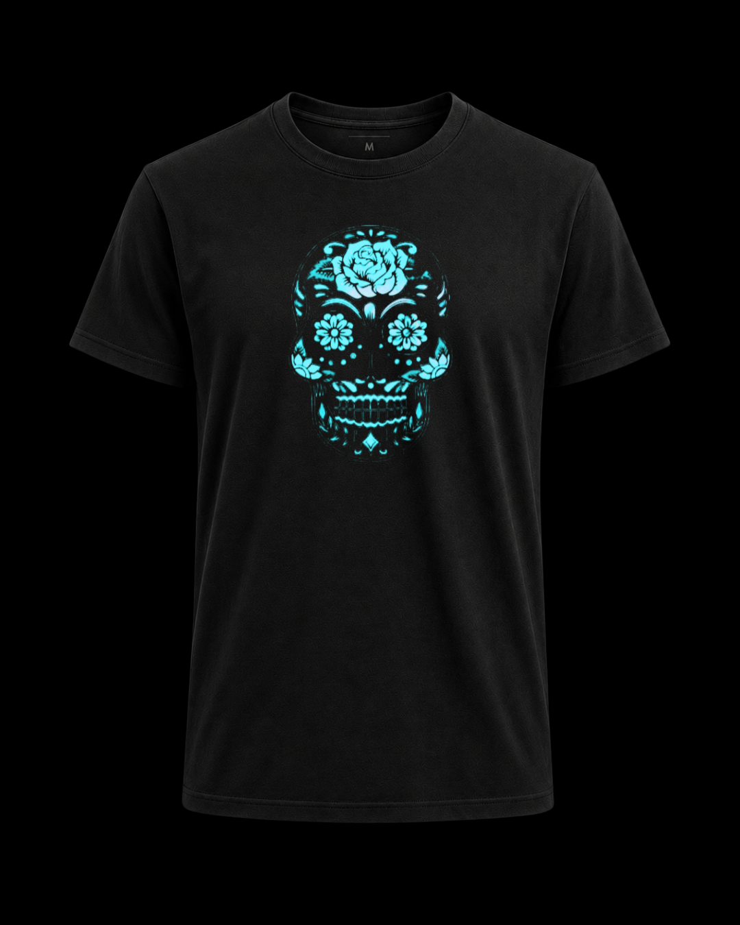 Camiseta mexican skull blue