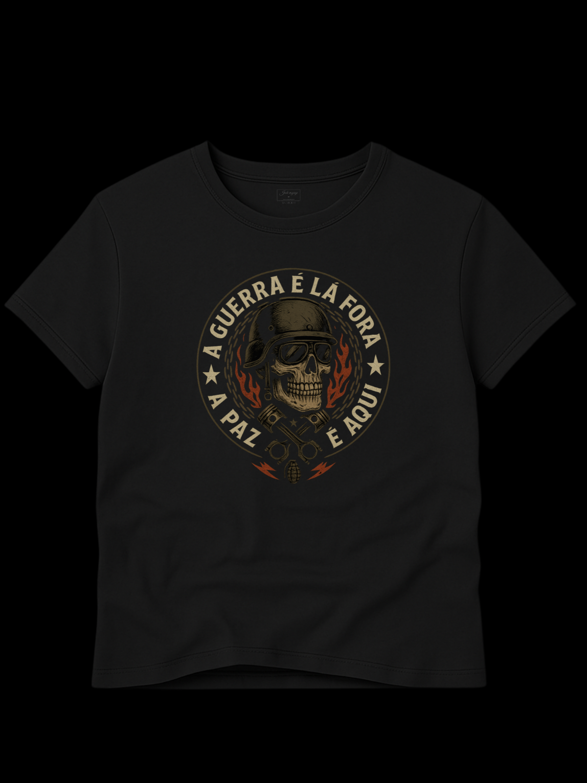 Camiseta "a guerra é la fora a paz é aqui" jackmotor©