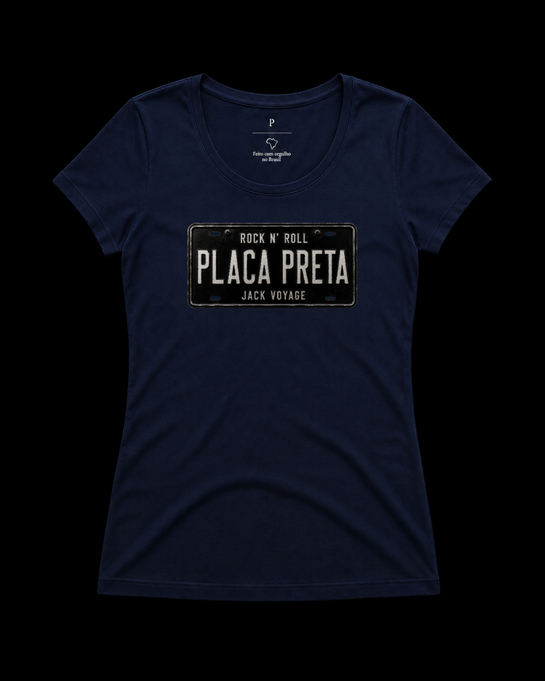 Baby look placa preta