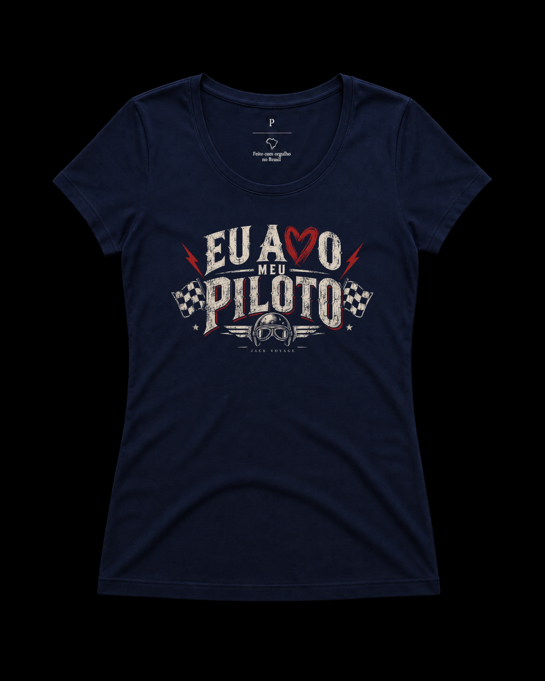 Baby look eu amo meu piloto