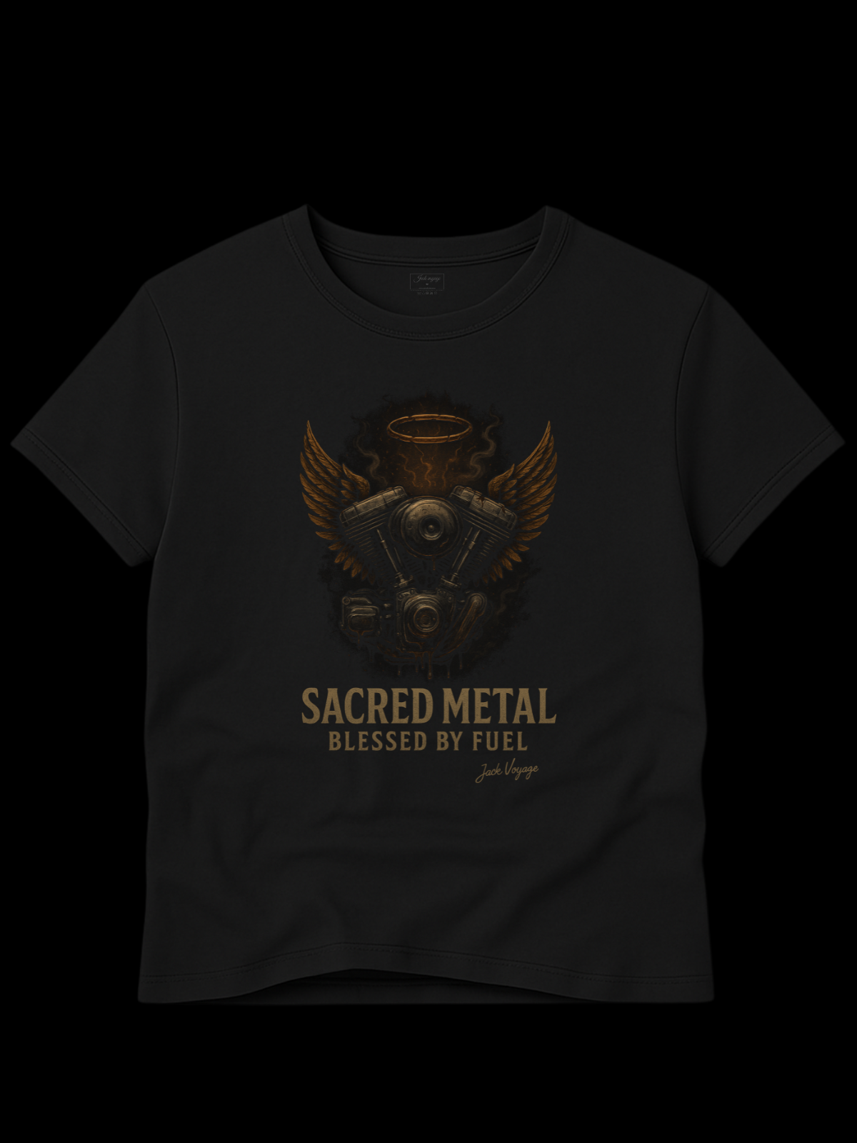 Camiseta "metal sagrado abençoado pela gasolina" jackmotor©
