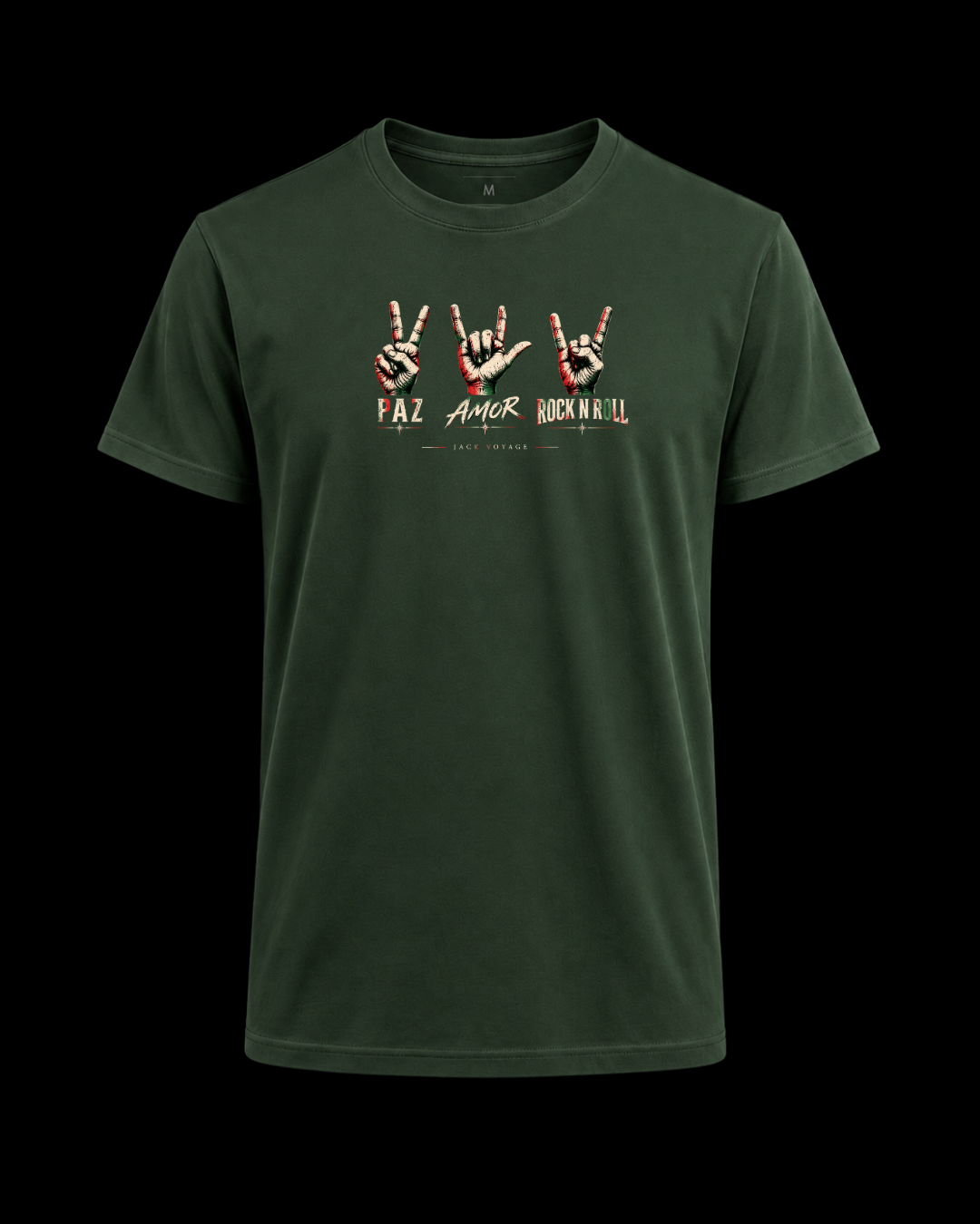 Camiseta Paz amor rock n roll