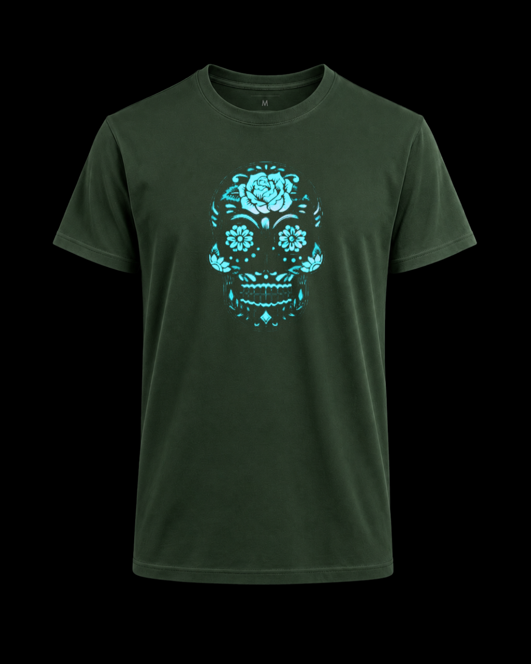 Camiseta mexican skull blue