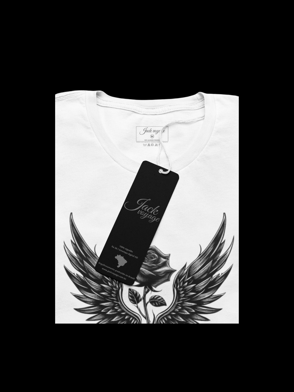 Camiseta "rosa alada fly 2" jackvoyage®