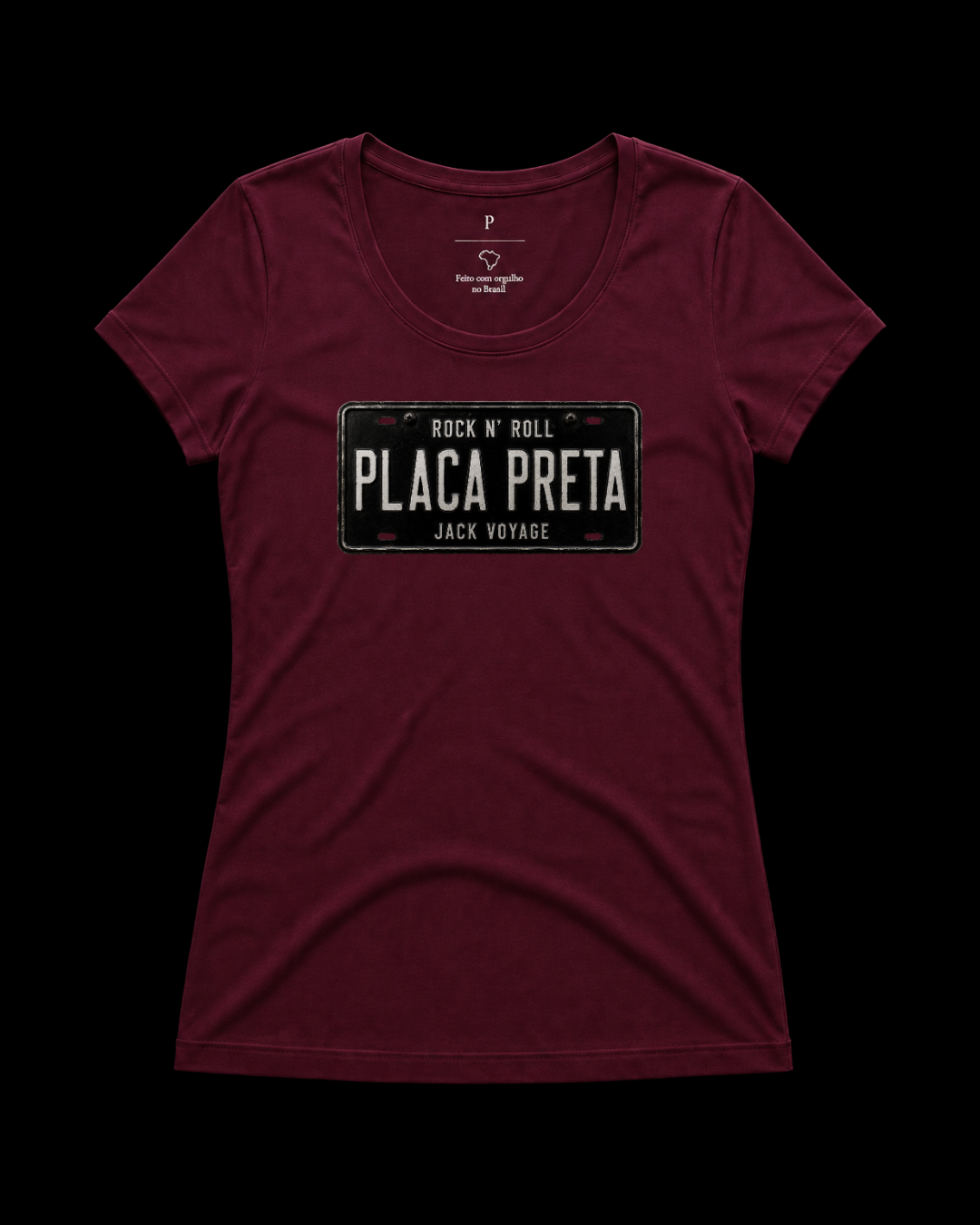 Baby look placa preta