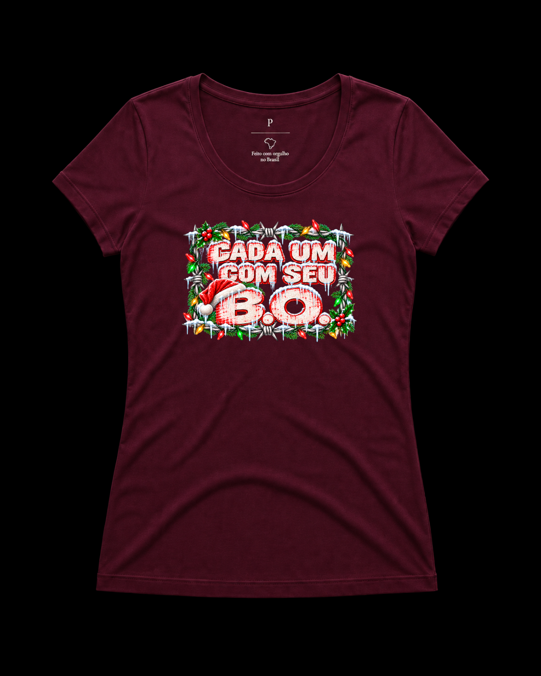 Camiseta Cada um com seu B.O. Natal