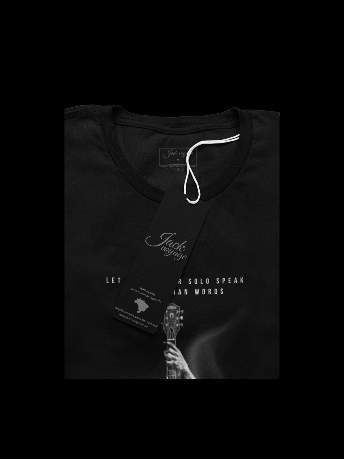 Camiseta "Deixe o solo de guitarra falar mais alto que palavras 2" jackmusic©