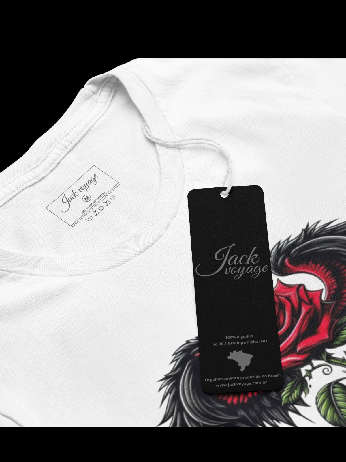 Camiseta "rosa alada red" jackvoyage®