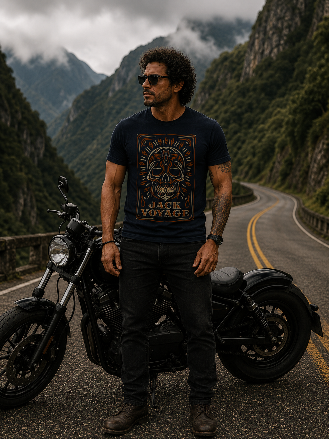 Camiseta algodão peruano Skull Or