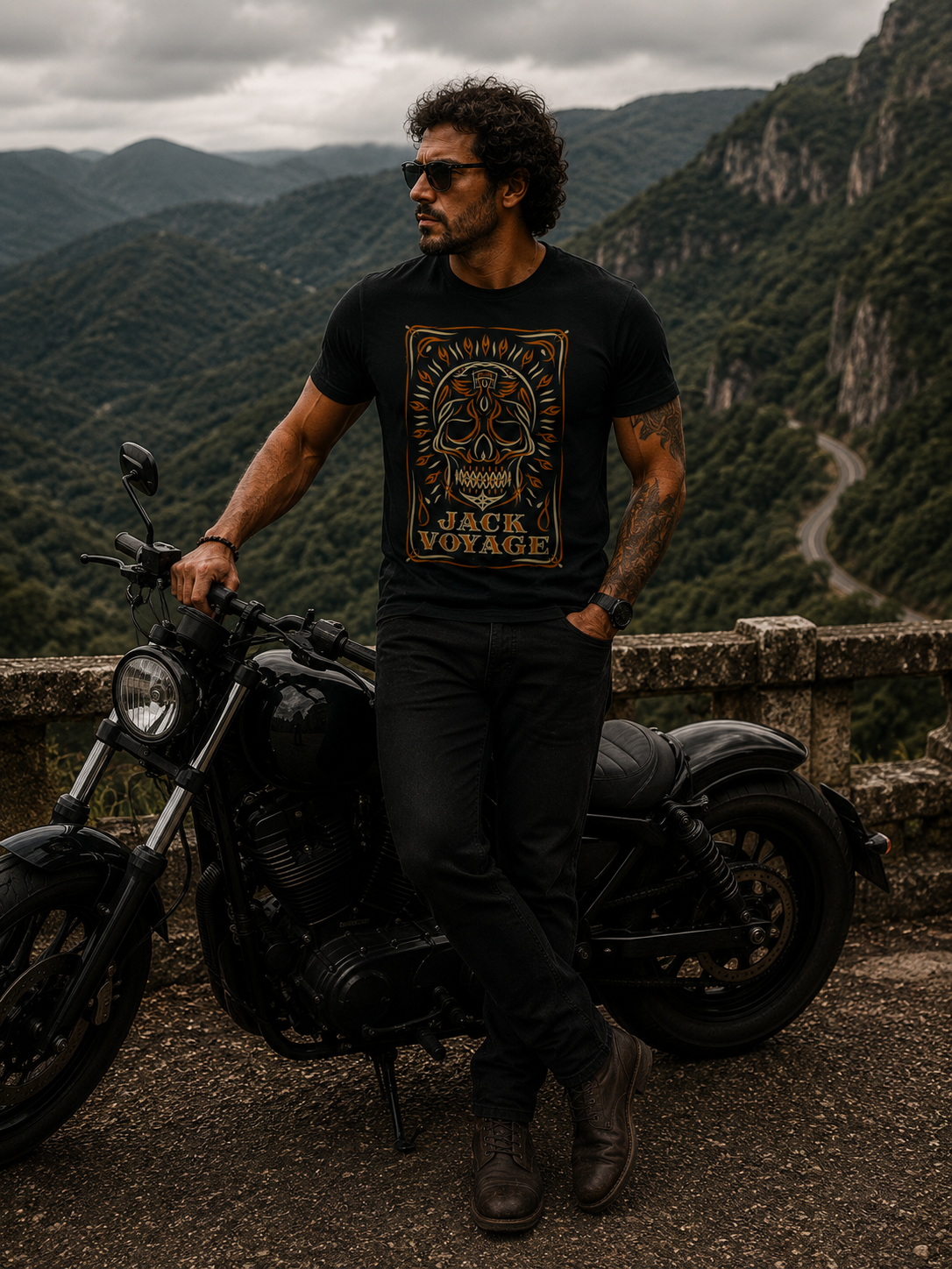 Camiseta algodão peruano Skull Or