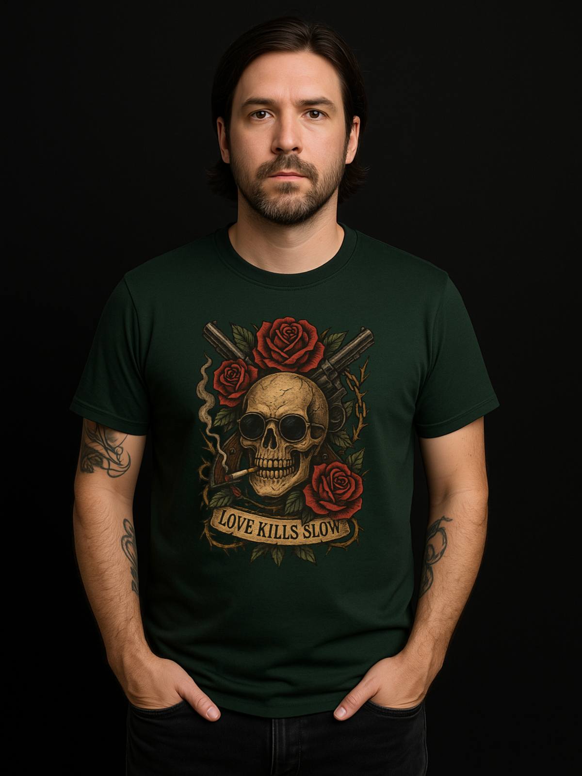 Camiseta "love kills slow green"  jackreference©