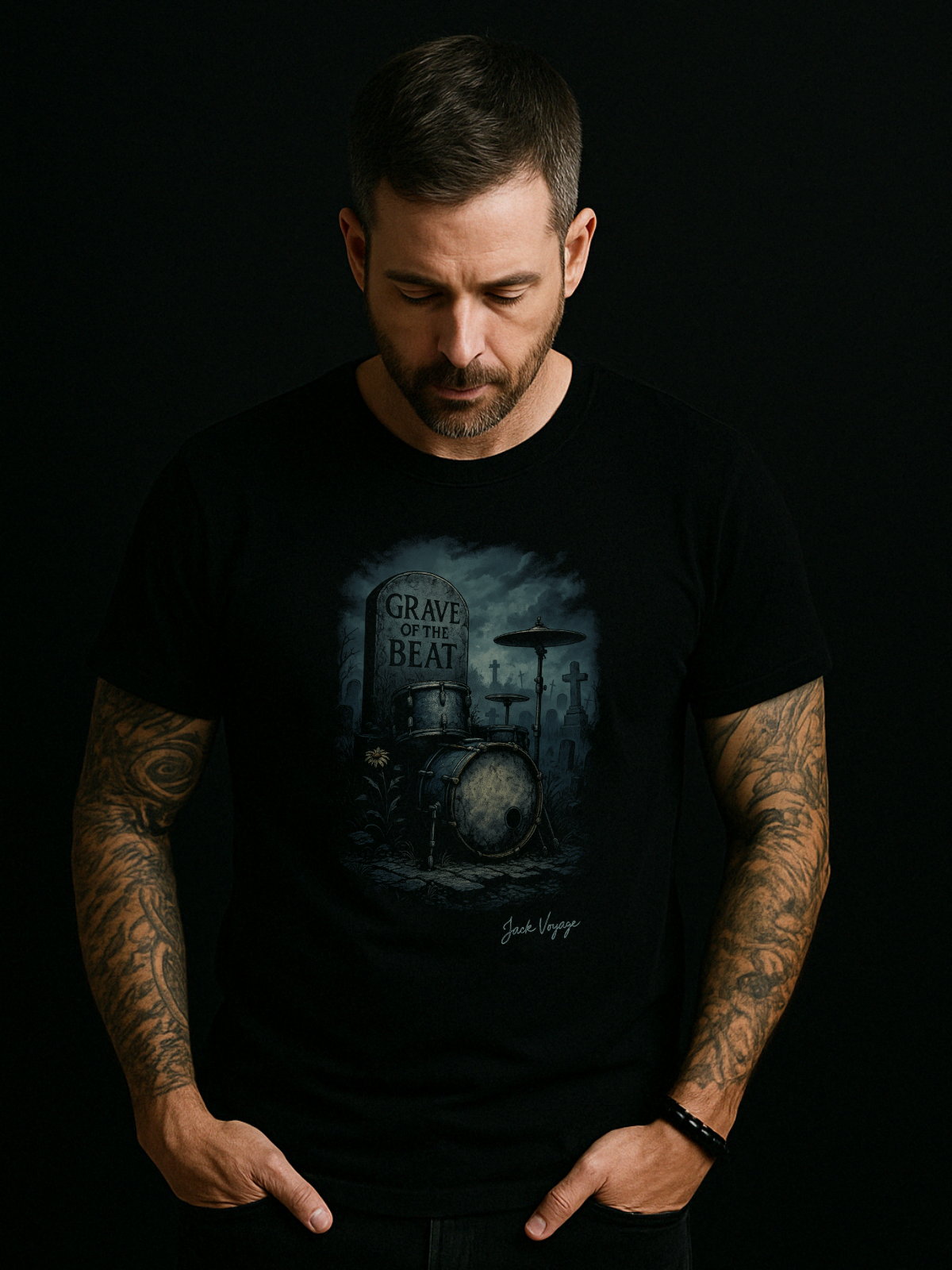 Camiseta "grave of the beat" jackmusic©